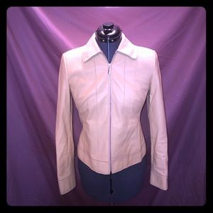 NWOT 100% leather butter yellow jacket